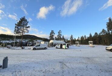 LPG fuel station installation in Oslo, Norway with blue sky, completed by welding contractor